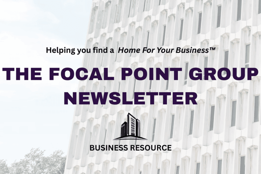 The Focal Point Group newsletter cover with building background.