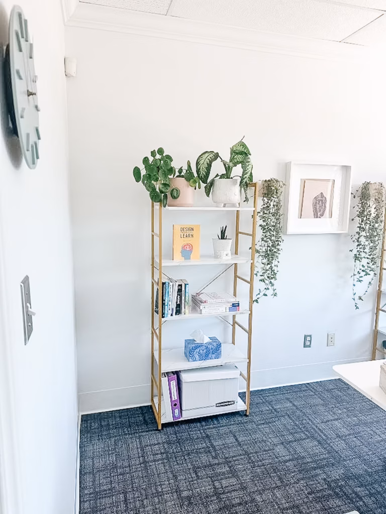 Bright office with gold
