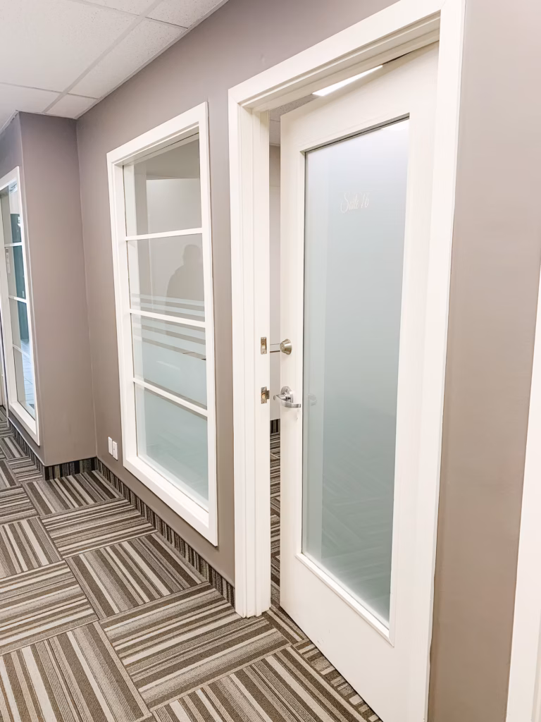 Hallway with gray