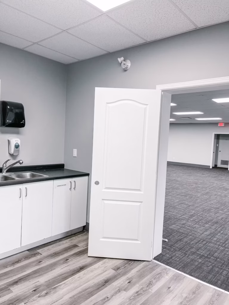 Modern office breakroom