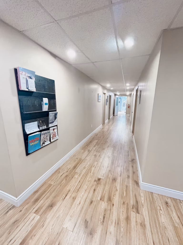 Long, empty hallway