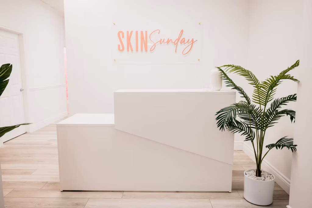 Modern white reception
