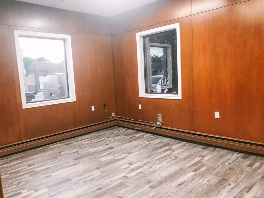 Empty room with wood