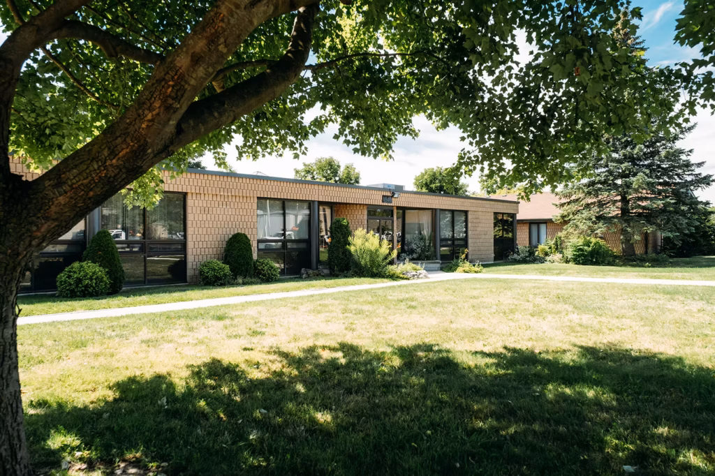Modern brick building