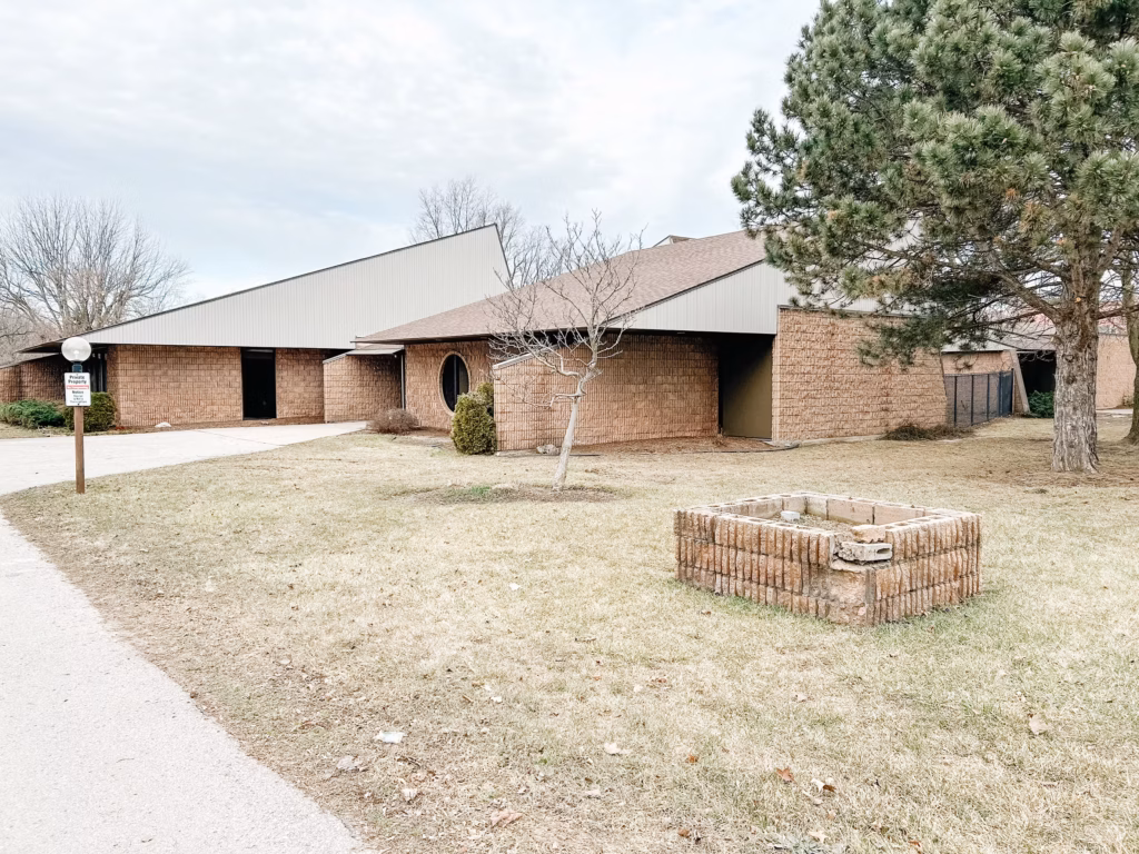 Brown brick building with