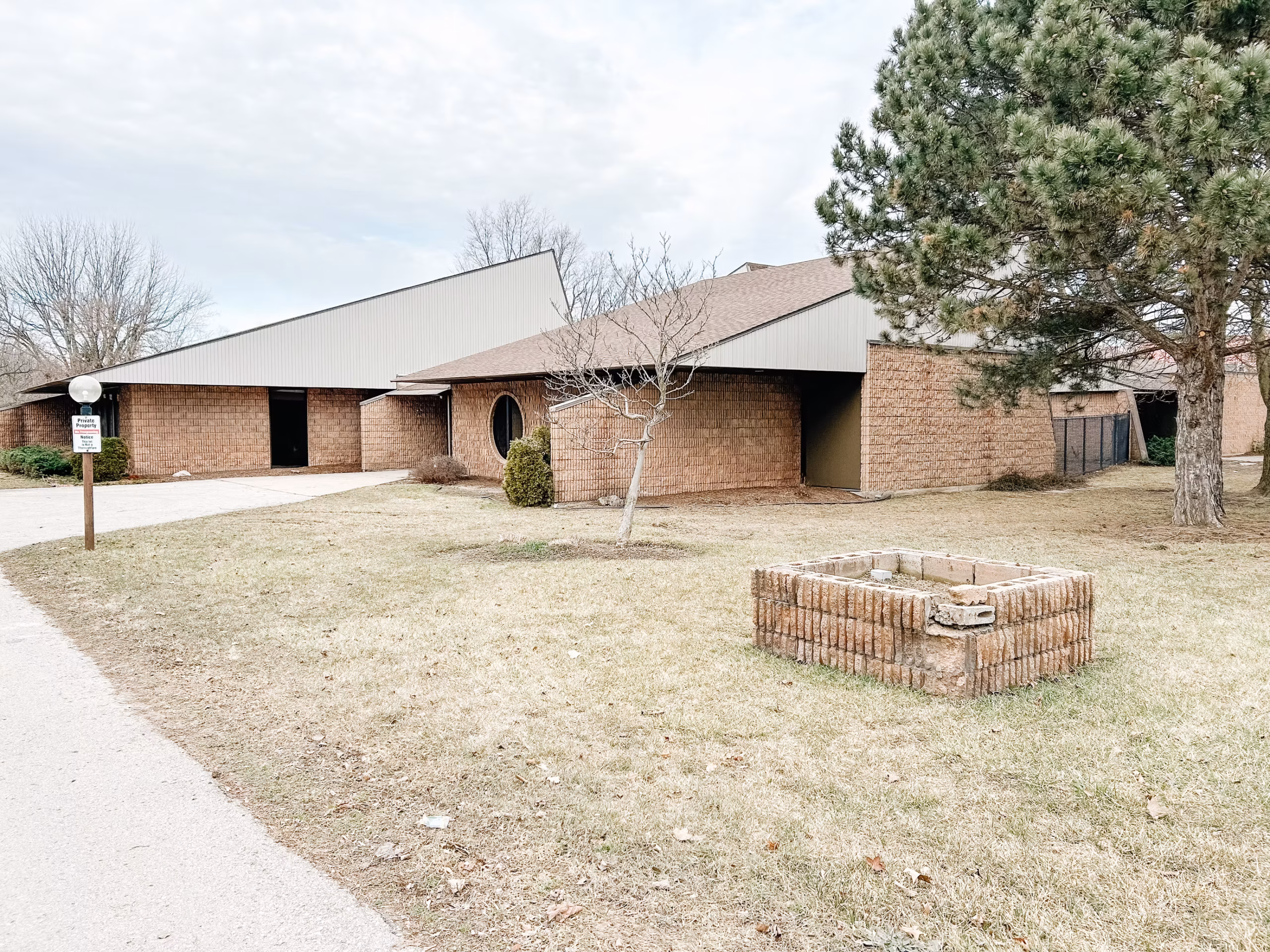 Brown brick building with