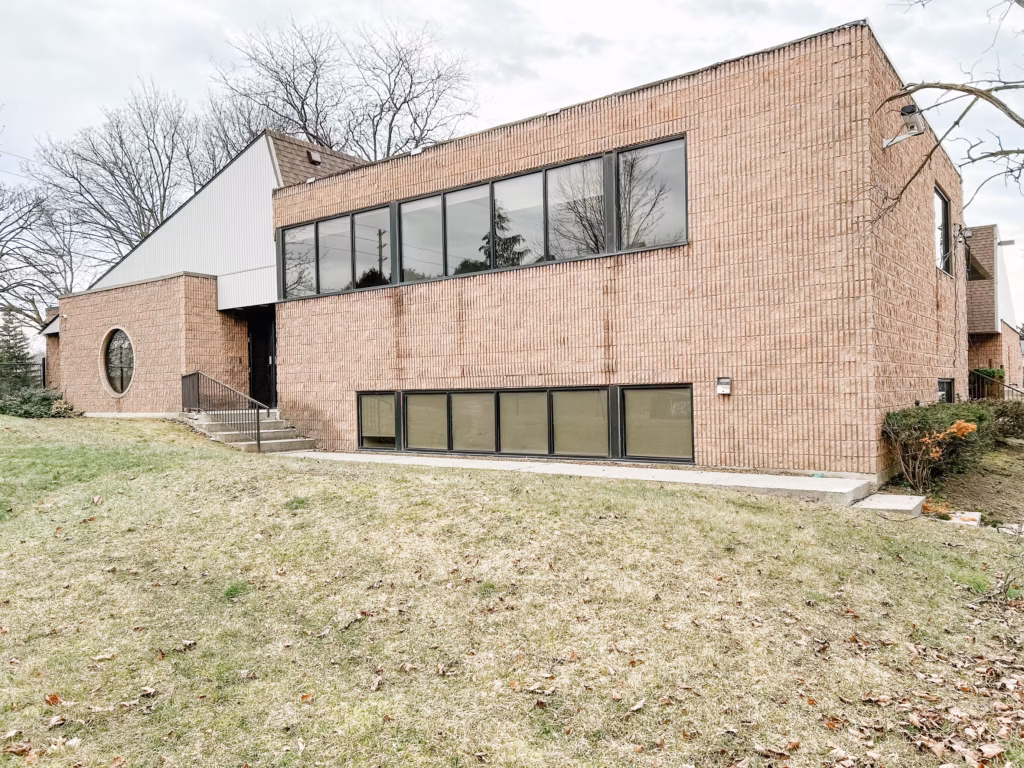 Modern brick building