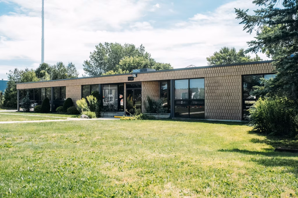 Modern brick office building