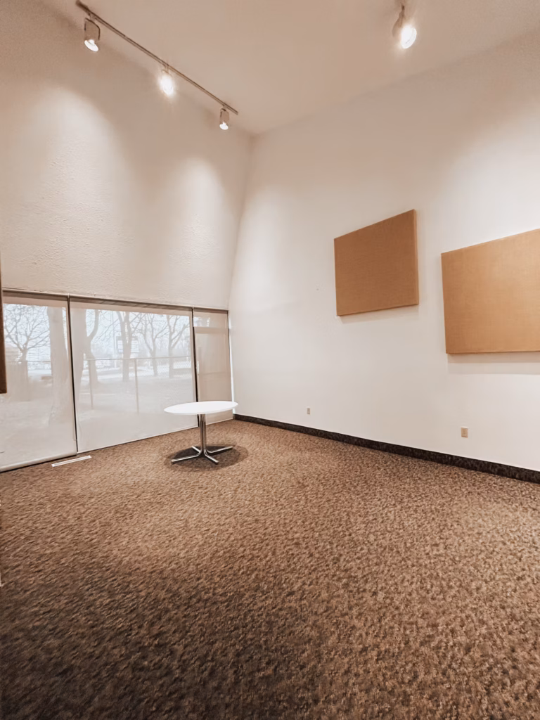 Empty room with brown